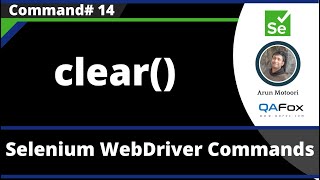 clear() Command - Selenium WebDriver