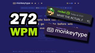 TYPING WR - 272 WPM for 60 SECONDS (Monkeytype)