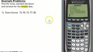 TI Calculator Mean, Standard Deviation, and Variance