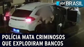 Polícia mata 5 criminosos que explodiram agências bancárias; 3 foram presos | SBT Brasil (01/10/22)