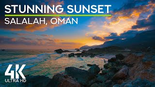 Calming Soundscape of Evening Waves with Seagulls Squawking - Sea Sunset in Oman [4K UHD]