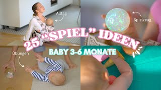 25 einfache Beschäftigungen für euer Baby 🐣 3-6 Monate