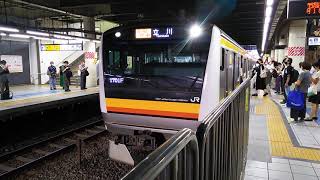 JR南武線 E233系8000番台N1編成 きかんしゃトーマスラッピング 各駅停車立川行き 武蔵小杉駅発車