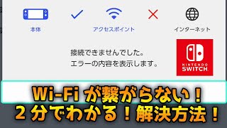 【必見】WiFiが繋がらない！インターネット接続できない！【エラーコード　2110-3127】【Switch】【ニンテンドースイッチ】