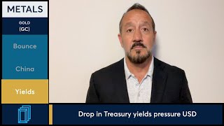 Lower Treasury yields, USD weakness help Gold futures resume rally. 10/24/24