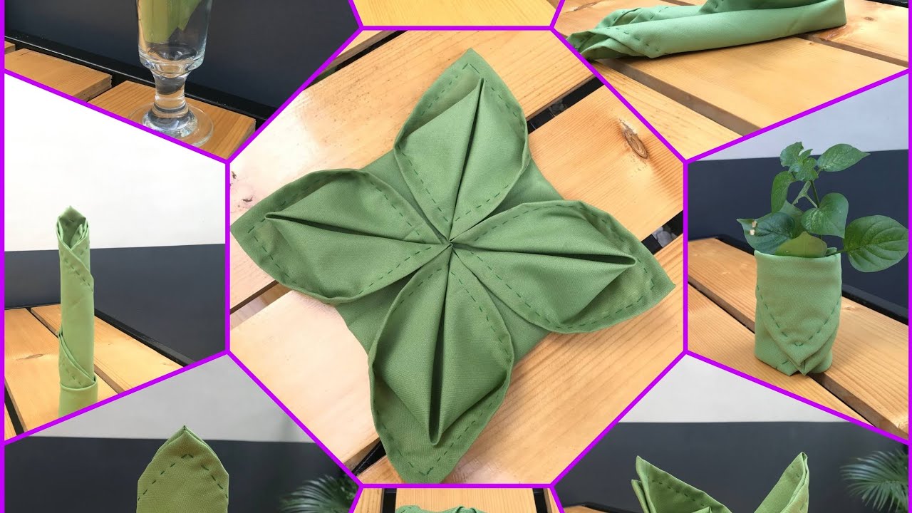 10 Basic Table Napkin Folding Youtube