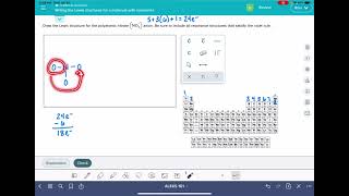 ALEKS: Writing the Lewis structure for a molecule with resonance