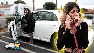 CRAZY STOLEN CAR PRANK GONE WRONG!! (SHE CALLED 911) | FaZe Rug