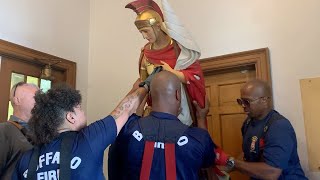 'Heartbreaking': St. Florian statue moved to Assumption Church after closure of All Saints Church