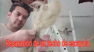 Así se hace Cómo Reparar  un falso techo de escayola a dos niveles diferentes