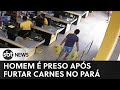 Homem é preso após furtar carnes em supermercado no Pará