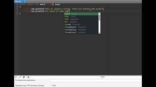 Printing out strings in Java