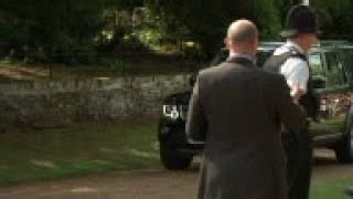 Royals arrive for Princess Charlotte's christening