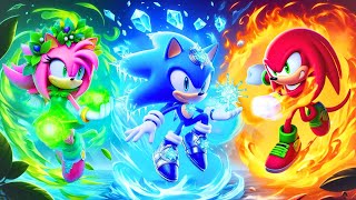 SONIC, AMY x KNUCKLES Brewing Cute Baby But Elemental Superhero?❤️‍🔥| Sonic The Hedgehog 3 Animation