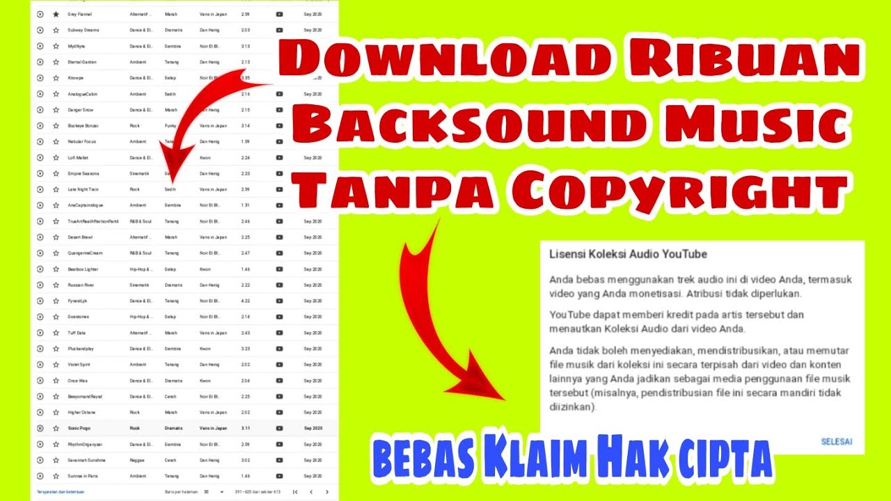 Cara Download Backsound Music No Copyright. Gampang Banget!!! - YouTube