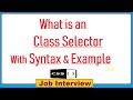9. What is an Class Selector With Syntax & Example in CSS?