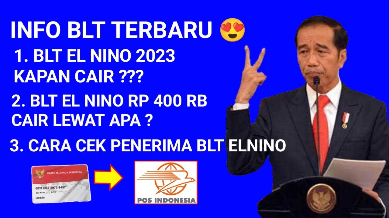 CARA CEK PENERIMA BLT EL NINO 400 RIBU | BLT EL NINO 2023 KAPAN CAIR ...