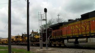 BNSF 5376 (w/ Plasser American) in Carrollton, Tx. 07/10/2010 ©