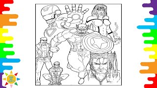 AVENGERS SUPER SPEED Coloring Page | Marvel Coloring Page | Elektronomia & JJD - Free