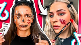 JE TESTE LES ASTUCES TIKTOK HALLOWEEN 💄🎃