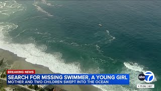 Young girl missing after mother, children swept into ocean in Laguna Beach
