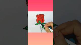 How to draw a rose 🌹🌹🌹 #drawing #coloring #easydrawing #colour #shortvideo #colours #short #shorts