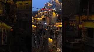 The atmosphere of human life Dawa ancient village Ancient village scenery