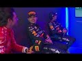 Verstappen's reaction to Sainz overtake on Russell. || Bahrain GP Cooldown room