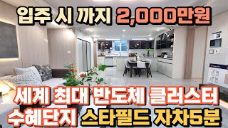 계약금 2,000만원으로 입주 시 까지, 남사 반도체 클러스트 최대 수혜 지역 발코니 확장 무상(일부세대) 평택 생활권 공유 초품아 아파트 안성 센트럴카운티 에듀파크