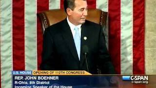 Pelosi \u0026 Boehner Address the 112th Congress