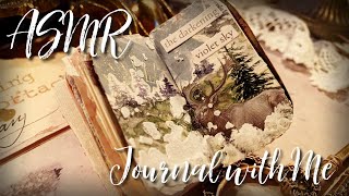 Mini Mountain Cottage 🏔️🪻Aesthetic ASMR Journal with Me | Decorating a Mini Diary | No Talking