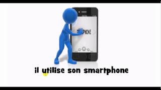 French pronunciation = il utilise son smartphone