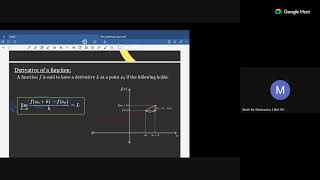 Derivatives: Definitions & Basics - Live session 1 - Week 5