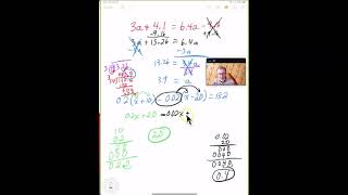 WAMAP Unit 3.4a Equations w/ Decimals