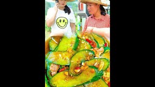 婆婆今天做了我爱吃黄瓜炒肉 #婆媳 #乡村守护人