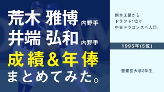 【アライバコンビ】荒木雅博と井端弘和の成績と年俸推移をまとめてみた