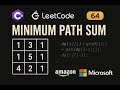 LeetCode 64: Minimum Path Sum | CSharp Solution | Dynamic Programming