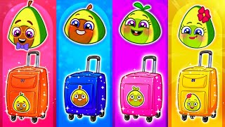 Avocado Kids Plays with Colorful Luggage Suitcases Toys🌈 || Kids Cartoon by Pit & Penny Stories🥑✨