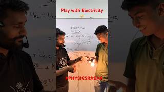 Touching Electricity? Do not perform at home. #physics #electricity #viral
