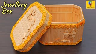 Jewellery Box making with Popsicle sticks | DIY Handmade Jewelry Organizer | Home Decor Storage Box