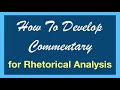 how to improve your rhetorical analysis commentary ap lang q2 coach hall writes