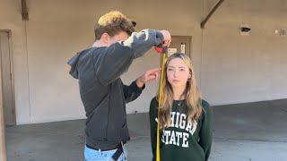 Asking people their height, then measuring them…
