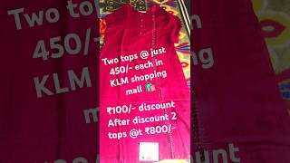 Two Tops at just ₹800/- 😱 In KLM shopping mall 🛍️ #dressreview #dresses #fashion #offline #shopping