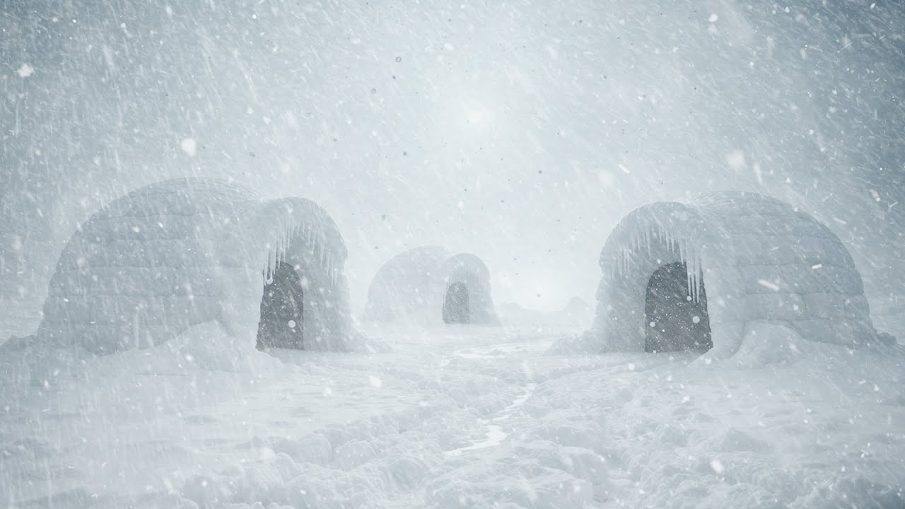 Blizzard Snowstorm Arctic Howling Wind Sounds For Sleepingâ Cold Igloo