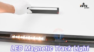 Rail LED Magnetic Track Light 220v Aluminum Recessed Black / White