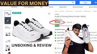 Puma Hustle V2 Shoes Review | Puma White Shoes Unboxing and Review