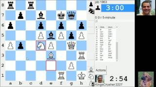 LIVE Blitz #3276 (Speed) Chess Game: White vs jdc in Benoni: Taimanov variation