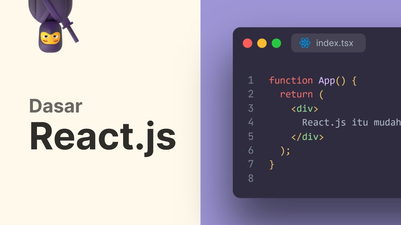 Belajar React.js Dasar Dengan Dokumentasi React.dev Baru - YouTube