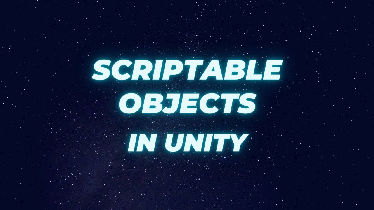 How To Use Scriptable Objects In Unity Easy Tutorial Youtube