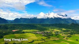 ຜາເງິນ, The Mountain View in Vang Vieng, Laos.